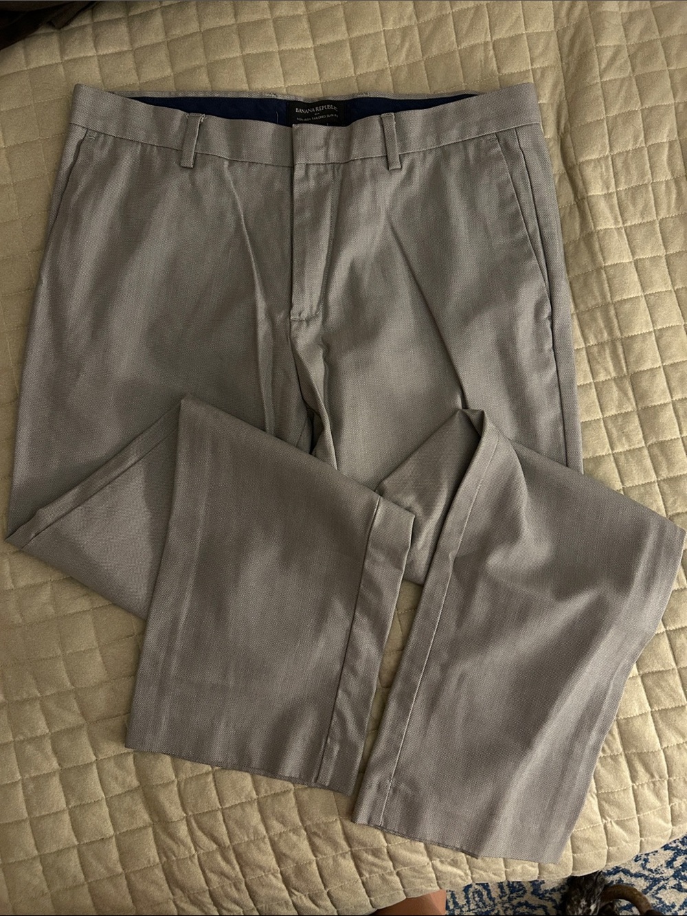 Banana Republic Light Gray Men's Dress Pants